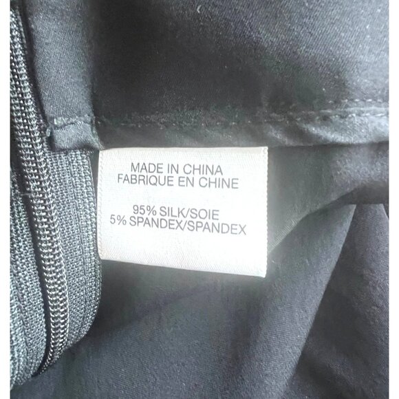 Theory Womens Black Tappered Leg Pleated Pants Silk & Spandex Blend Size 10 - Picture 7 of 13